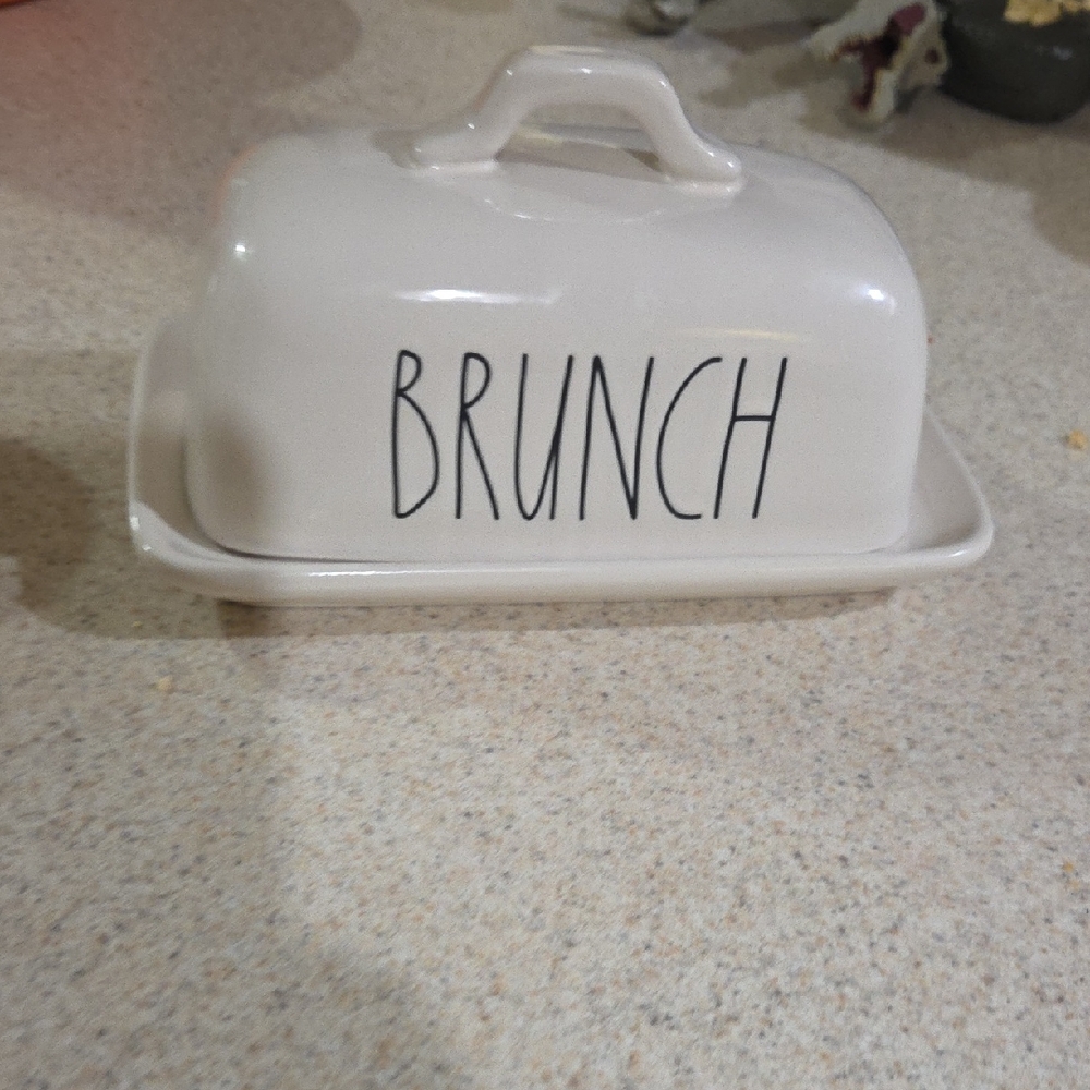 White Ceramic Butter Dish